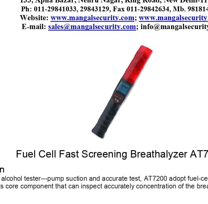 AT7200 Fuel Cell Breathalyzer