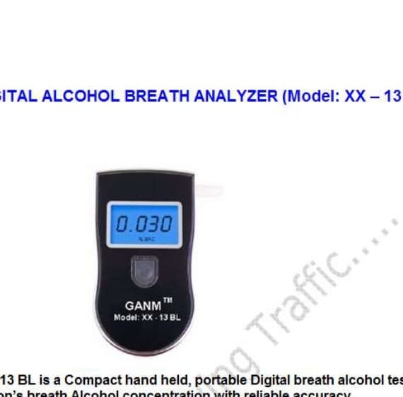GANM XX-13BL Breath Alcohol Analyzer