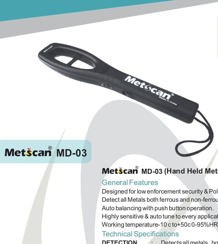 Metscan MD-03 Handheld Metal Detector